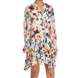 Alice & Olivia velvet floral burnout prisma dress